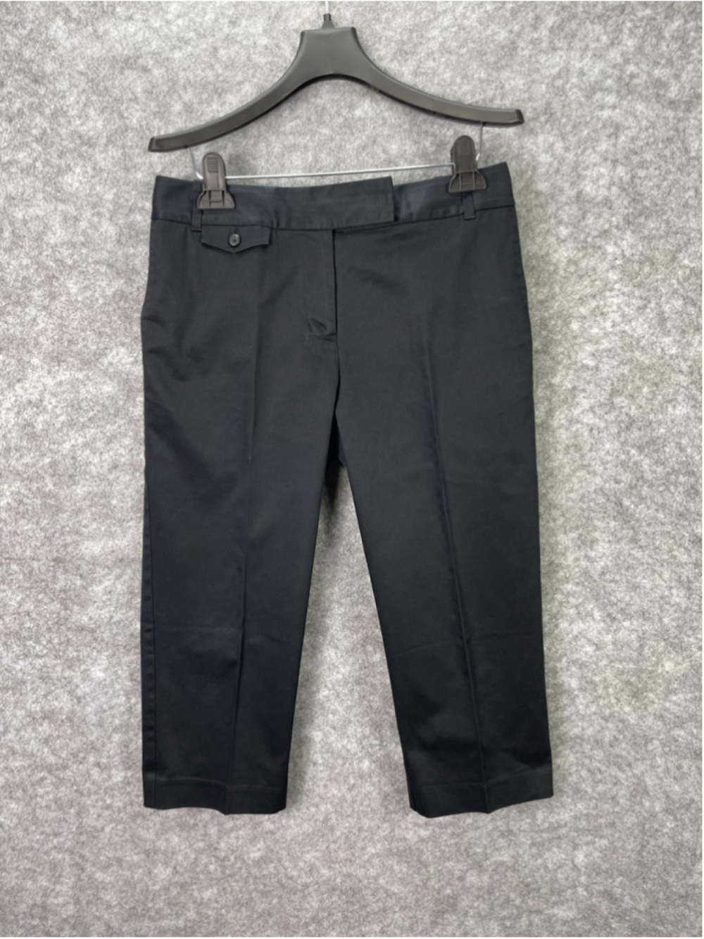 Liz Claiborne Pants Womens 4 Black Jackie Capri Twill Stretch Workwear